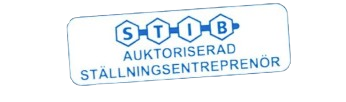 STIB logotyp - auktoriserade ställningsentreprenörer